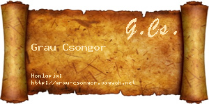 Grau Csongor névjegykártya